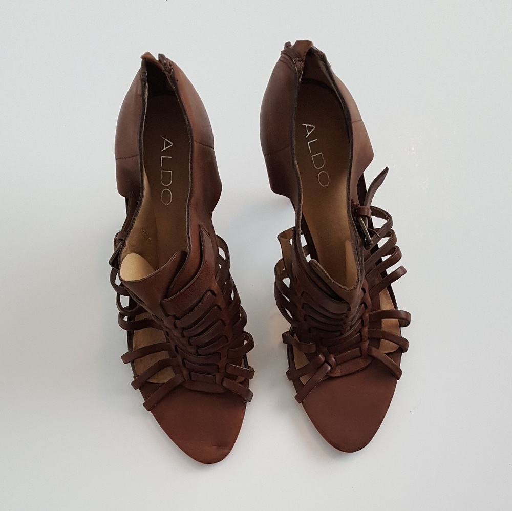 Aldo leather heels/sandals